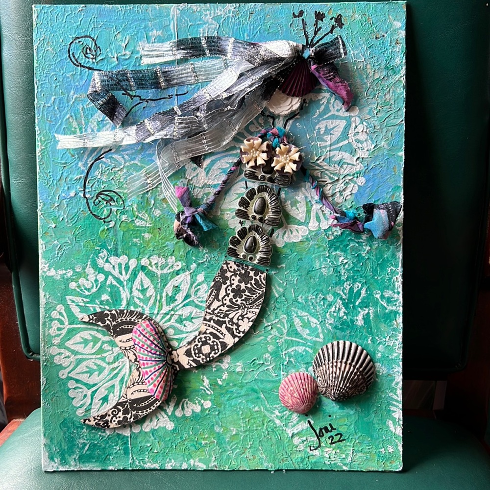 Original Mixed media art. Unframed.